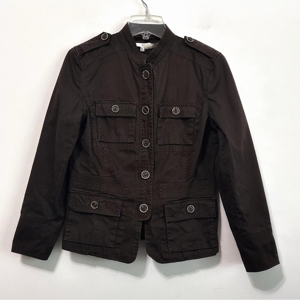 Zara Dark Brown Utility Jacket Size L
